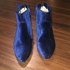 Blue Velvet Booties